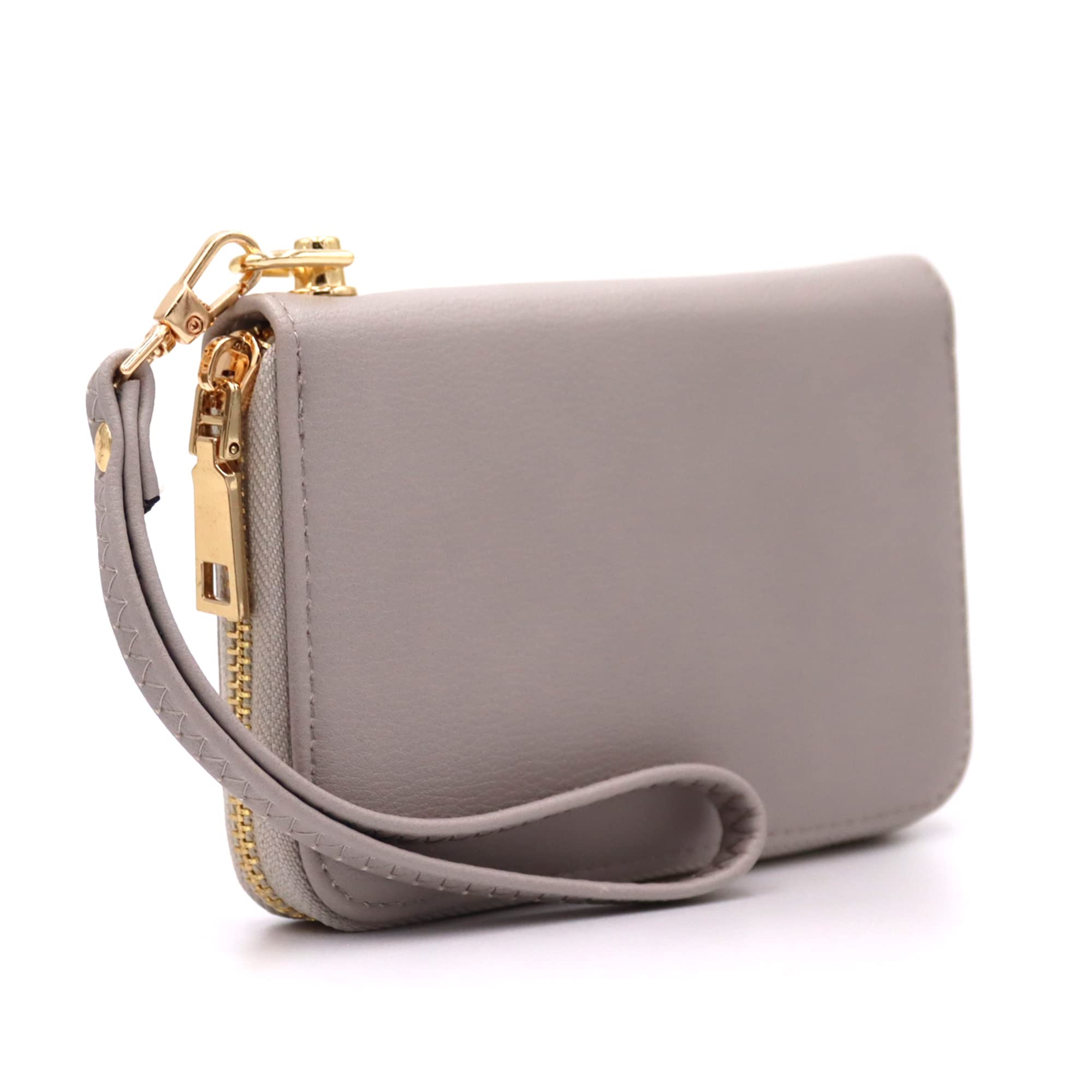 LOVESOME Women's Small Zip Around Wallet - Double Compartment Wristlet with Adjustable Strap
| LOVESOME Women's Double