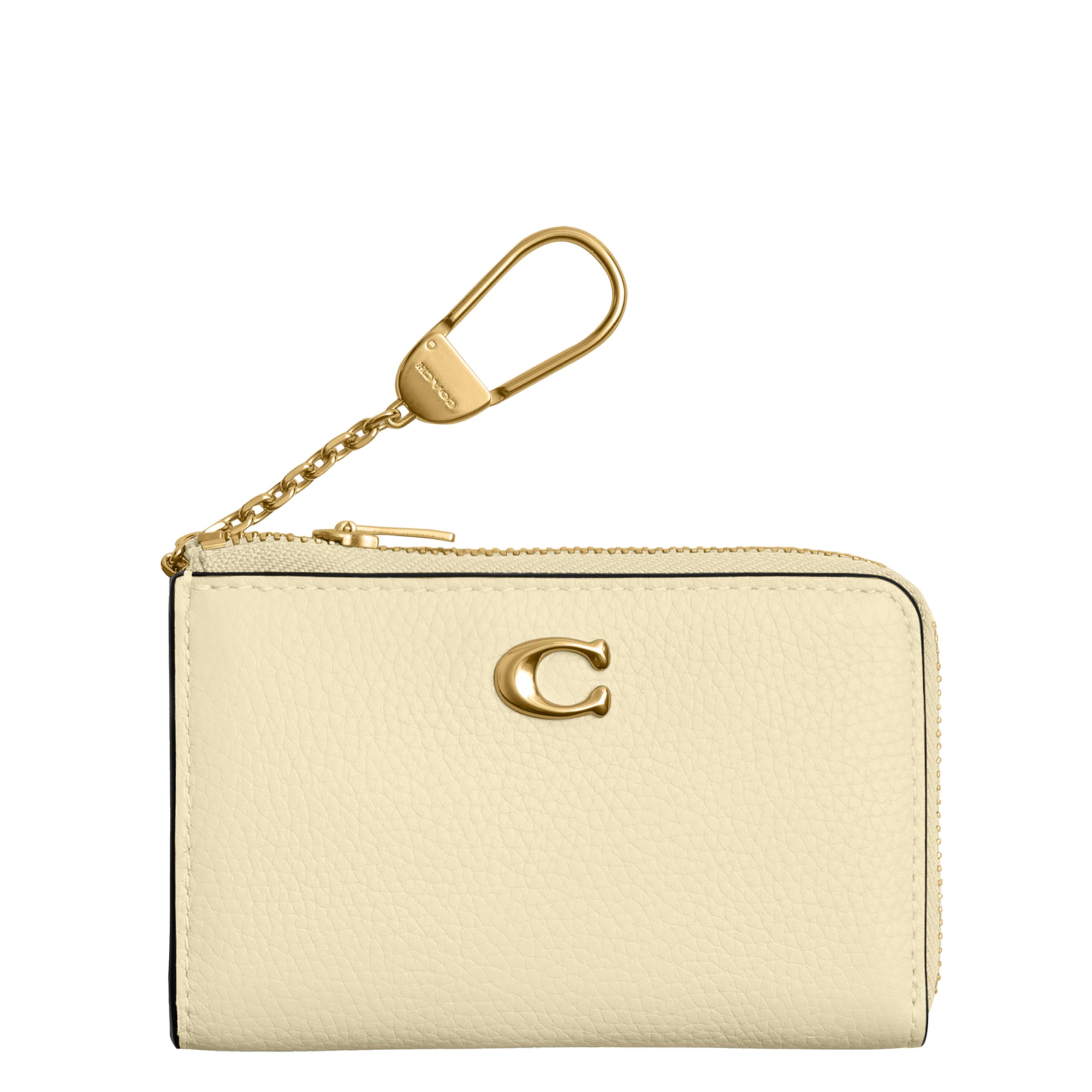 Coach Women's Essential L-Zip Key Case - Traveler Friendly, Stylish Card Sleeves, B4/Moonlight